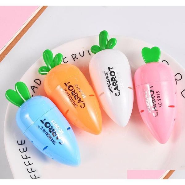 cute kawaii cartoon creative carrot molding plastic two holes pencil sharpener for kids novelty item school supplies stationery l62o8
cute kawaii cartoon creative carrot molding plastic two holes pencil sharpener for kids novelty item school supplies stationery l62o8