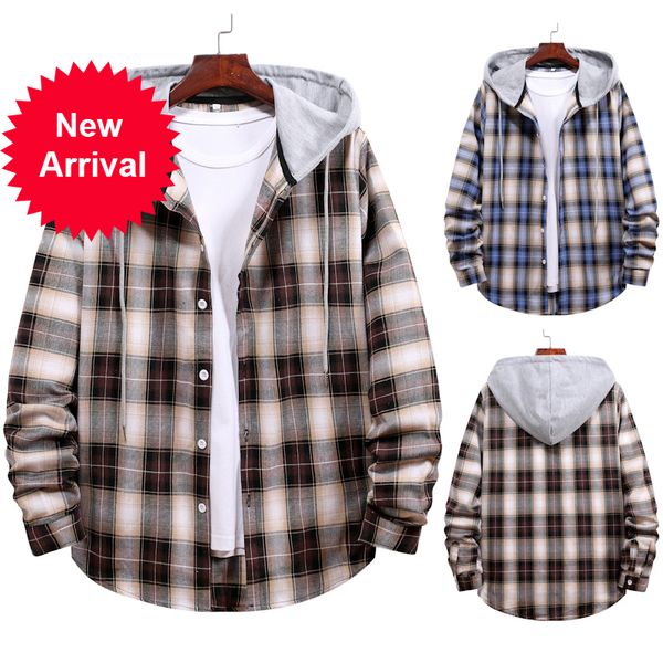 2021 fashion brand new men's clothing couple hooded four seasons long-sleeved plaid shirt jacket qrnd, Black;brown
2021 fashion brand new men's clothing couple hooded four seasons long-sleeved plaid shirt jacket qrnd, Black;brown