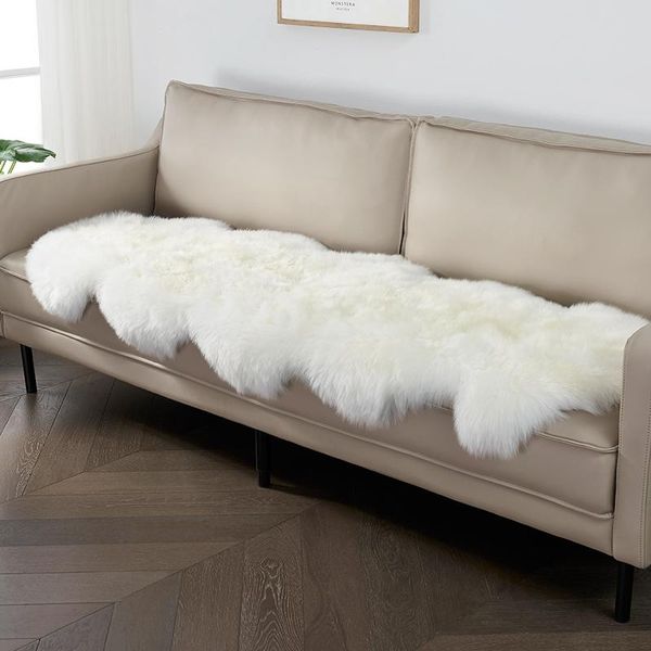 double 2'x6' beige white thick soft genuine merino sheepskin decoration sofa rug 2p 60*180cm
double 2'x6' beige white thick soft genuine merino sheepskin decoration sofa rug 2p 60*180cm
