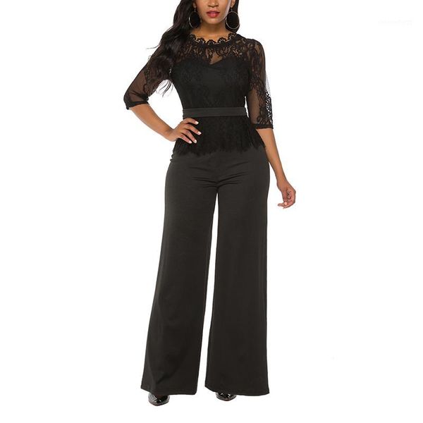 women's half sleeve wide legs hollow out jumpsuit rompers lace long jumpsuit solid women sexy1, Black;white
women's half sleeve wide legs hollow out jumpsuit rompers lace long jumpsuit solid women sexy1, Black;white