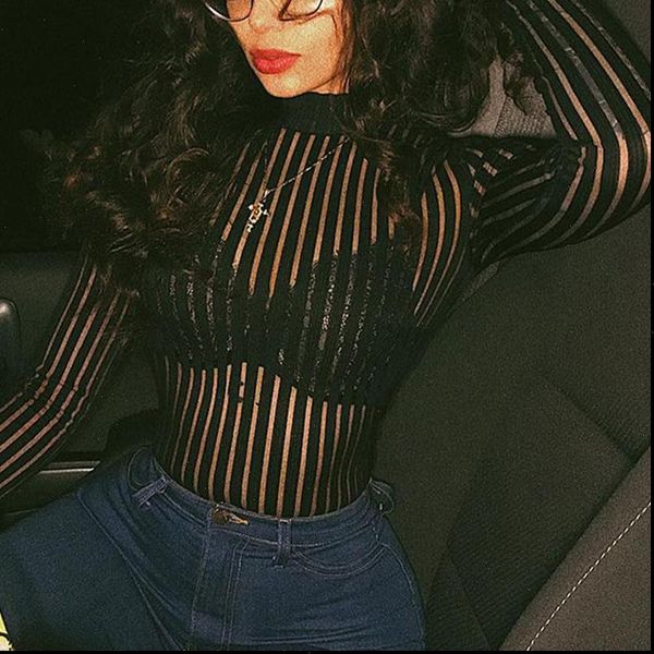 black mesh sprited print see through skinny bodysuit long sleeve lady high neck pullover body fashion party club, Black;white
black mesh sprited print see through skinny bodysuit long sleeve lady high neck pullover body fashion party club, Black;white