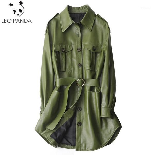 fashion genuine leather jacket 2019 autumn new women real sheepskin coat female streetwear mid long trench coats clothes lady1, Black 
fashion genuine leather jacket 2019 autumn new women real sheepskin coat female streetwear mid long trench coats clothes lady1, Black