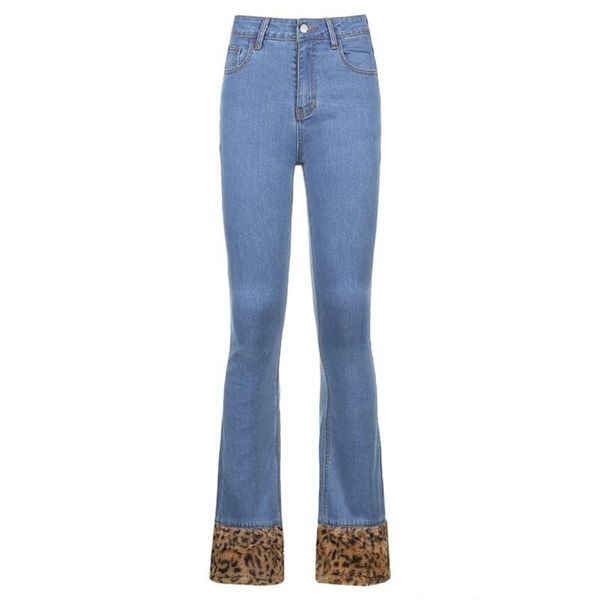 women's pants & capris women vintage high waist denim harajuku leopard fluffy plush patchwork hem jeans flare bell bottom slim trousers, Black;white
women's pants & capris women vintage high waist denim harajuku leopard fluffy plush patchwork hem jeans flare bell bottom slim trousers, Black;white