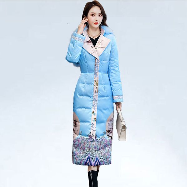 slim womens fashion embroidery flower hooded parka down jacket 2019 new stitching long winter warm coat women, Black
slim womens fashion embroidery flower hooded parka down jacket 2019 new stitching long winter warm coat women, Black