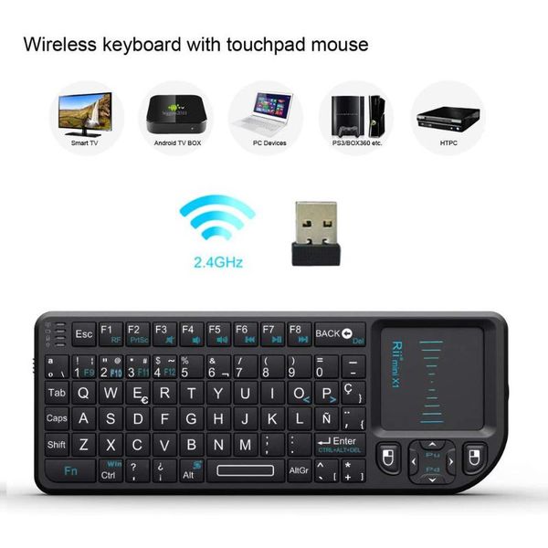 original rii x1 mini keyboard spanish wireless keyboard 2.4ghz teclado with touchpad for android tv box mini pc laptop
original rii x1 mini keyboard spanish wireless keyboard 2.4ghz teclado with touchpad for android tv box mini pc laptop