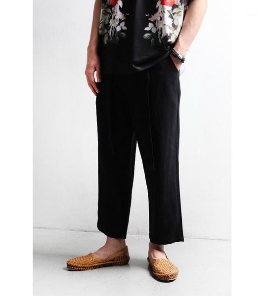 pants men's korean fashion versatile loose casual straight pants with waist front pleat linen wide leg wide1, Black
pants men's korean fashion versatile loose casual straight pants with waist front pleat linen wide leg wide1, Black