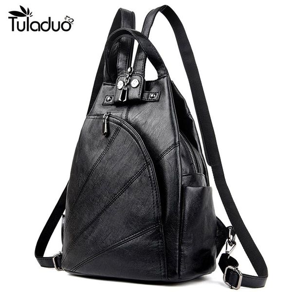 backpack style women small leather black shoulder bags with solid pocket simple hasp travel backpacks school for teenagers
backpack style women small leather black shoulder bags with solid pocket simple hasp travel backpacks school for teenagers