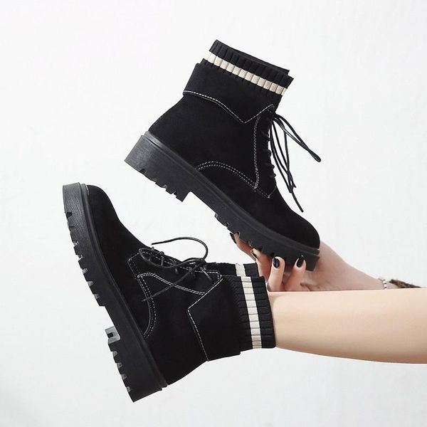 hkxn ankle boots female british style 2020 new wave ins autumn and winter women's shoes student wild plus velvet short boots t1, Black
hkxn ankle boots female british style 2020 new wave ins autumn and winter women's shoes student wild plus velvet short boots t1, Black