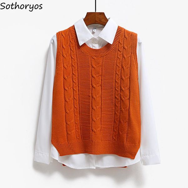 vests women 2020 new all-match school students classic short style womens pullover korean style o-neck solid leisure ladies vest, Black;white
vests women 2020 new all-match school students classic short style womens pullover korean style o-neck solid leisure ladies vest, Black;white