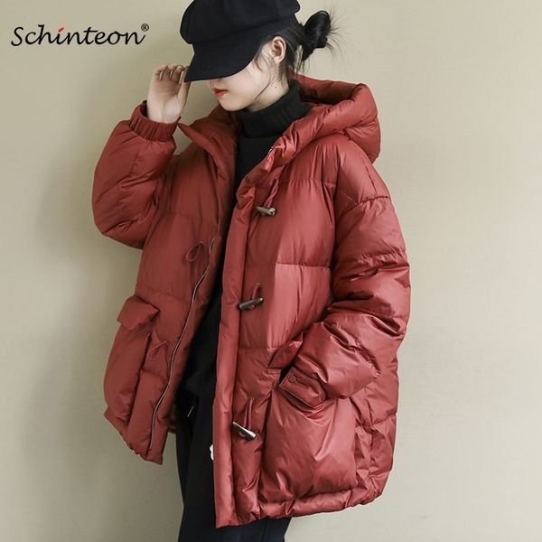 korean style women down jacket with hood winter warm horn button loose outwear over size coat y201026, Black
korean style women down jacket with hood winter warm horn button loose outwear over size coat y201026, Black