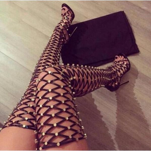 boots summer metal stud cover women thigh gladiator peep toe ladies cut outs fashion long high heel sandals1, Black
boots summer metal stud cover women thigh gladiator peep toe ladies cut outs fashion long high heel sandals1, Black