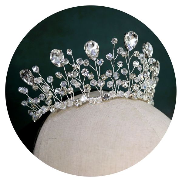 mbridal beautiful, luxurious and simple crown crystal headdress, atmospheric shining, diamond handmade wedding jewelry k, Silver
mbridal beautiful, luxurious and simple crown crystal headdress, atmospheric shining, diamond handmade wedding jewelry k, Silver