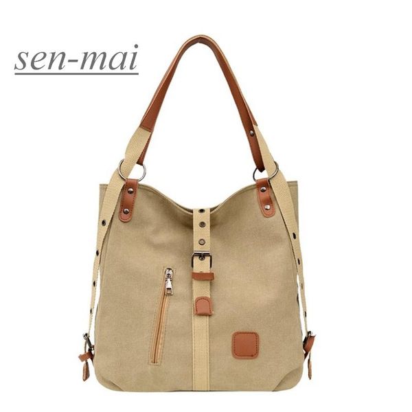 sen-mai canvas women shoulder bags multifunction women back pack for students school travel bags large capacity
sen-mai canvas women shoulder bags multifunction women back pack for students school travel bags large capacity