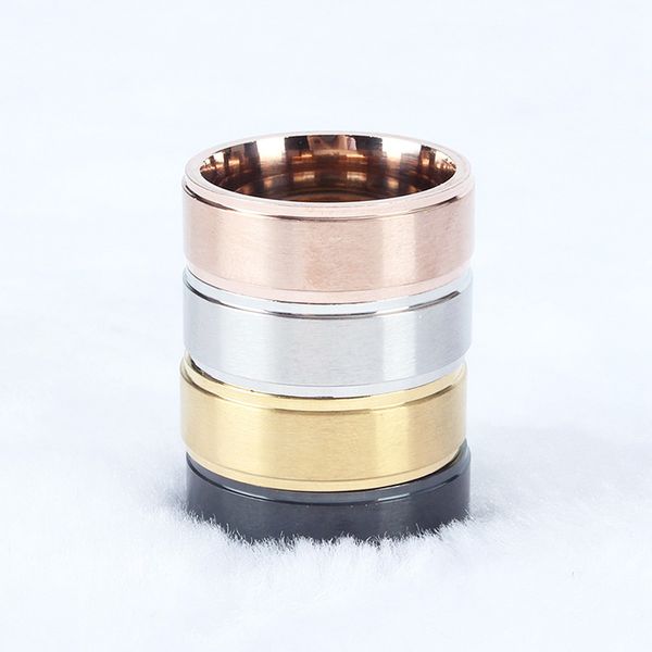 wide engagement ring stainless steel frosted ring golden silvery black rose golden color simple geometric type rings for men, Silver
wide engagement ring stainless steel frosted ring golden silvery black rose golden color simple geometric type rings for men, Silver