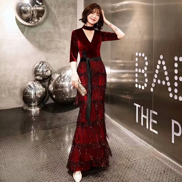 2021 new *new velvet style decont v evening sleeves, half-dressed, half-87; robot soiree 3uca, Black;red
2021 new *new velvet style decont v evening sleeves, half-dressed, half-87; robot soiree 3uca, Black;red