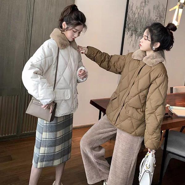 2020 new web celebrity han edition loose cotton short paragraph ling lattice cotton-padded jacket coat female students, Black
2020 new web celebrity han edition loose cotton short paragraph ling lattice cotton-padded jacket coat female students, Black