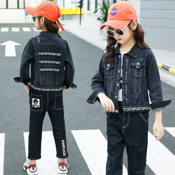 letter design children kids boys girls designer clothes black denim clothing jacket long jeans outfit, Blue;gray
letter design children kids boys girls designer clothes black denim clothing jacket long jeans outfit, Blue;gray