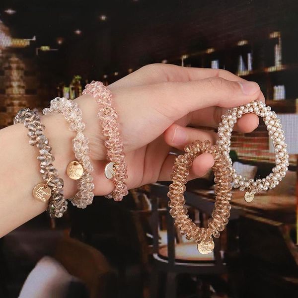 women elegant crystal pearl hair ring ties beads ponytail holders hair accessories elastic hair band girls scrunchies bracelet
women elegant crystal pearl hair ring ties beads ponytail holders hair accessories elastic hair band girls scrunchies bracelet
