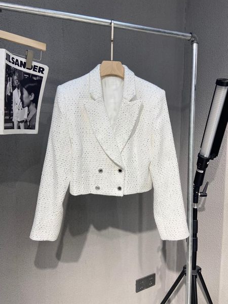 2021 spring new women white sequined tweed blazer female double breasted coat jacket gdnz 12.28, White;black
2021 spring new women white sequined tweed blazer female double breasted coat jacket gdnz 12.28, White;black