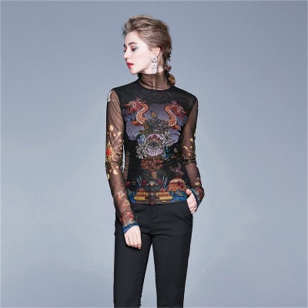 2020 spring new women's & tees,long sleeve high collar beauty printing lady's t-shirt,nice mesh, White
2020 spring new women's & tees,long sleeve high collar beauty printing lady's t-shirt,nice mesh, White