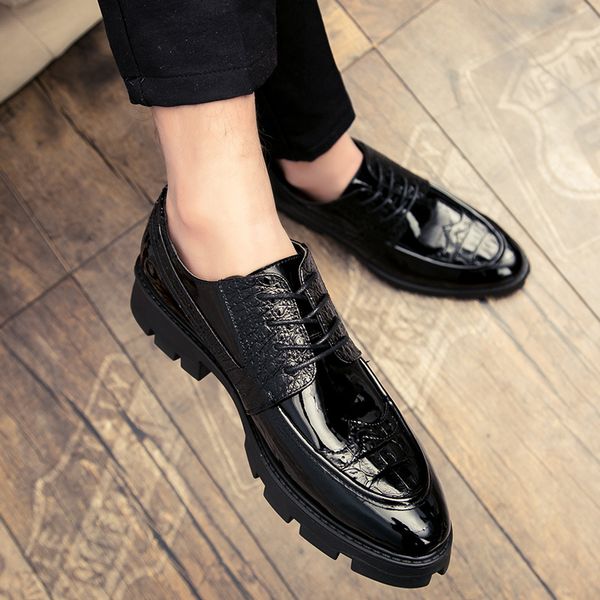dress shoes cimim brand men business patent leather casual bullock luxury hairstylist fashion formal office, Black
dress shoes cimim brand men business patent leather casual bullock luxury hairstylist fashion formal office, Black