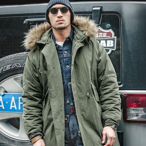 men's wool & blends men coats autumn and winter long hooded coat cotton american retro wwii m65 parker fishtail trench, Black
men's wool & blends men coats autumn and winter long hooded coat cotton american retro wwii m65 parker fishtail trench, Black