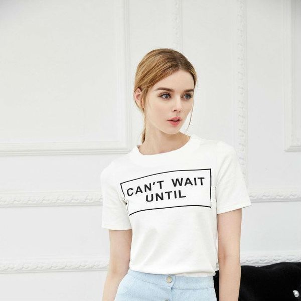 new women tshirt can't wait until letters print cotton funny casual hipster shirt for lady whtie tees tz203-962, White
new women tshirt can't wait until letters print cotton funny casual hipster shirt for lady whtie tees tz203-962, White