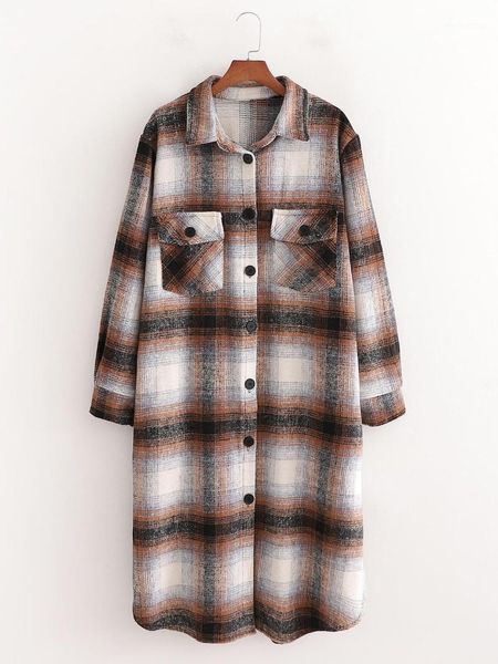 2020 new autumn winter women female casual polyester shirt plaid brand blouse outwear overcoats1, Black
2020 new autumn winter women female casual polyester shirt plaid brand blouse outwear overcoats1, Black
