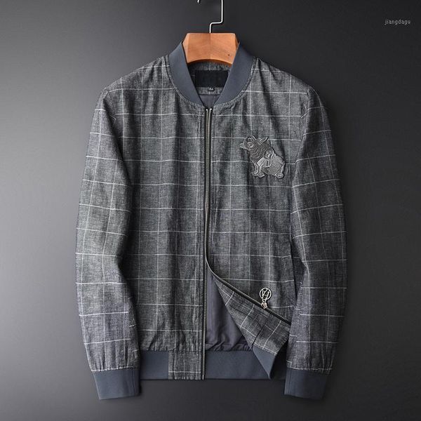 minglu linen male jackets luxury linen and cotton blending baseball collar man coats plus size 4xl slim fit plaid mens jackets1, Black;brown
minglu linen male jackets luxury linen and cotton blending baseball collar man coats plus size 4xl slim fit plaid mens jackets1, Black;brown