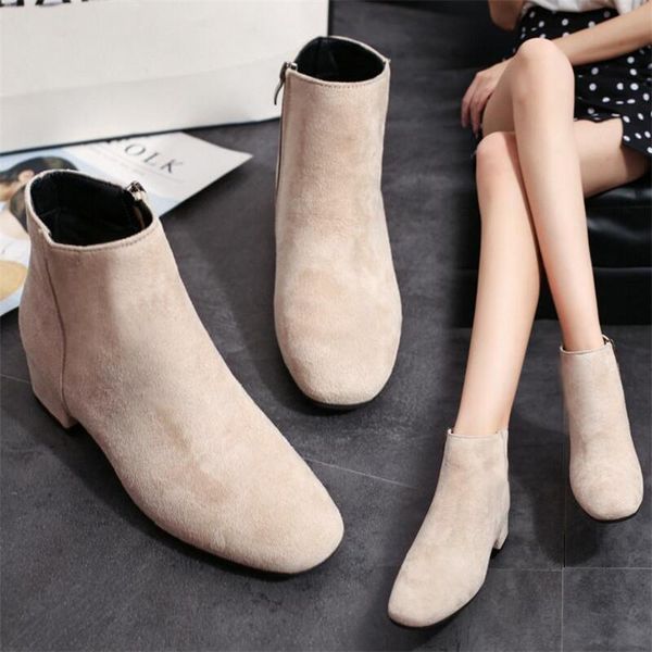 boots laidilangtu autumn and winter wild fashion women's suede side zipper casual comfortable shoes, Black
boots laidilangtu autumn and winter wild fashion women's suede side zipper casual comfortable shoes, Black
