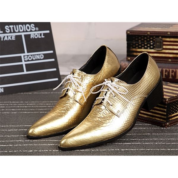 2020 men high-heeled shoes fashion silver gold luxury leather lace to pointy dress men's suits eqf7, Black
2020 men high-heeled shoes fashion silver gold luxury leather lace to pointy dress men's suits eqf7, Black