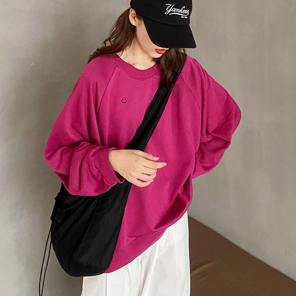 2021 New 2-colour autumn Korean style women's blouses cartoons embroidered smile the loose sweatshirt of pullovers women (f3927) 29BO, Black
2021 New 2-colour autumn Korean style women's blouses cartoons embroidered smile the loose sweatshirt of pullovers women (f3927) 29BO, Black