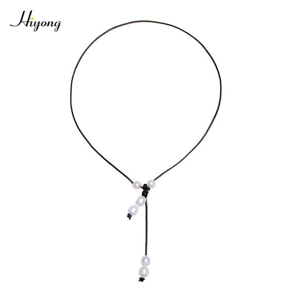 white freshwater pearl pendant necklace choker cultured pearl cord knotted on genuine leather adjustable y-shaped jewelry gifts, Golden;silver
white freshwater pearl pendant necklace choker cultured pearl cord knotted on genuine leather adjustable y-shaped jewelry gifts, Golden;silver