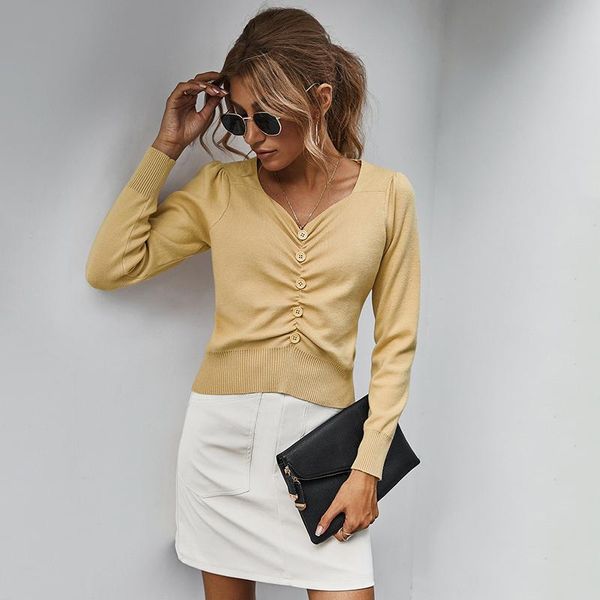 2020 winter autumn slim ladies knitted sweater solid pullovers with buttons v-neck women long sleeve elastic female short jumper, White;black
2020 winter autumn slim ladies knitted sweater solid pullovers with buttons v-neck women long sleeve elastic female short jumper, White;black