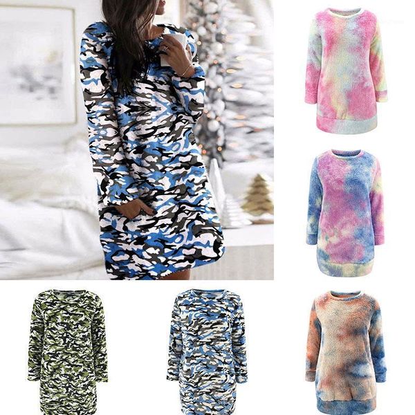 plush women dresses tie dye camouflage print simple dress long sleeve causal loose autumn winter dress party t shirt1, Black;gray
plush women dresses tie dye camouflage print simple dress long sleeve causal loose autumn winter dress party t shirt1, Black;gray