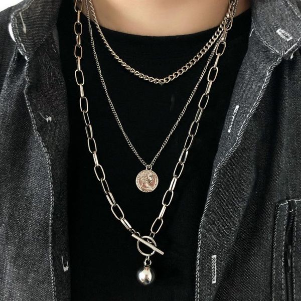 chains bohemian multilayer necklace women hip hop jewelry people avatars ot choker stainless steel pendant accessories gift, Silver
chains bohemian multilayer necklace women hip hop jewelry people avatars ot choker stainless steel pendant accessories gift, Silver