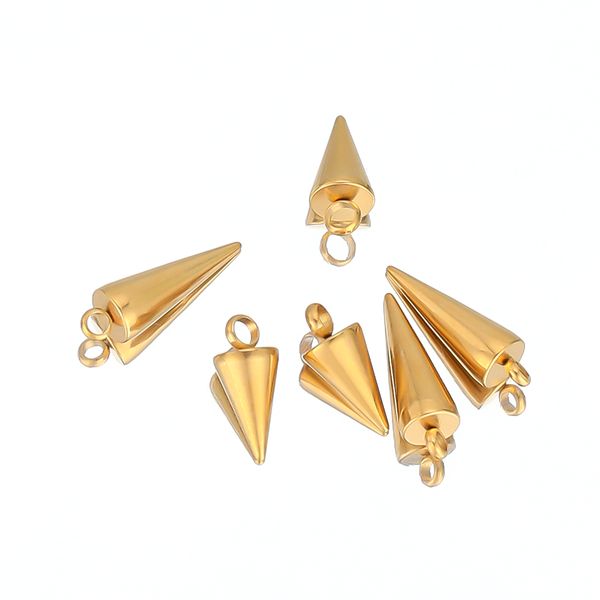 10pcs 18k gold stainless steel circular cone charms for diy jewelry making earrings pendant findings handmade bracelets supplies, Bronze;silver
10pcs 18k gold stainless steel circular cone charms for diy jewelry making earrings pendant findings handmade bracelets supplies, Bronze;silver