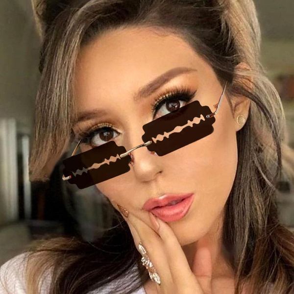 sunglasses fashion metal women trend rimless blade decorative model catwalk street shooting glasses, White;black
sunglasses fashion metal women trend rimless blade decorative model catwalk street shooting glasses, White;black