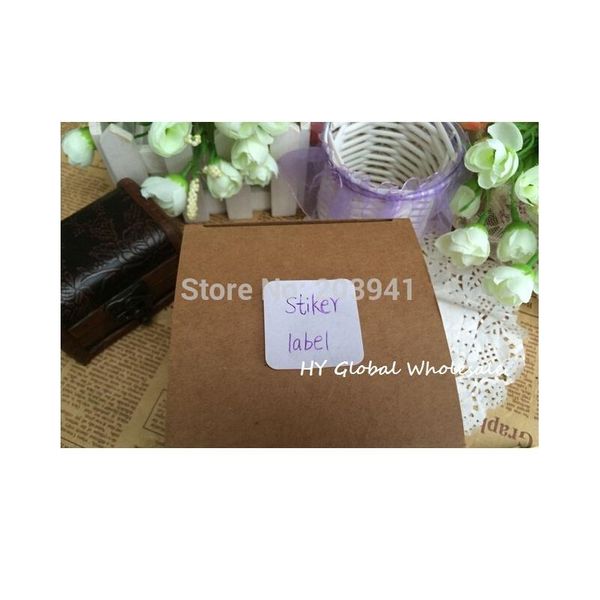 100pcs/lot New White Colour Square White Blank Seal Sticker Design Kraft Sealing Sticker Diy Gift Packa Bbyrol