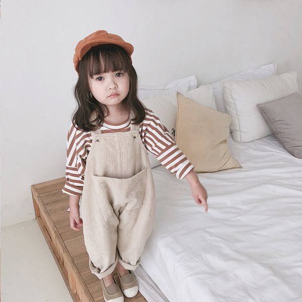 baby girls corduroy loose overalls spring korean style cute clothes kids casual all-match suspender trousers bib pants lj201203, Blue 
baby girls corduroy loose overalls spring korean style cute clothes kids casual all-match suspender trousers bib pants lj201203, Blue