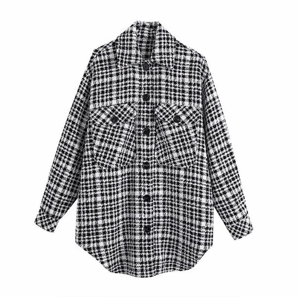 women autumn plaid loose shirts jackets coats 2021 long sleeve pocket single breasted female casual jacket outerwear plus size, Black;brown
women autumn plaid loose shirts jackets coats 2021 long sleeve pocket single breasted female casual jacket outerwear plus size, Black;brown
