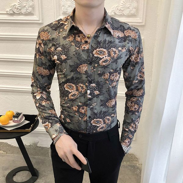 2020 korean men's floral shirts long sleeve fine suit casual shirt streetwear formal business dress in blouses y1gl, White;black
2020 korean men's floral shirts long sleeve fine suit casual shirt streetwear formal business dress in blouses y1gl, White;black