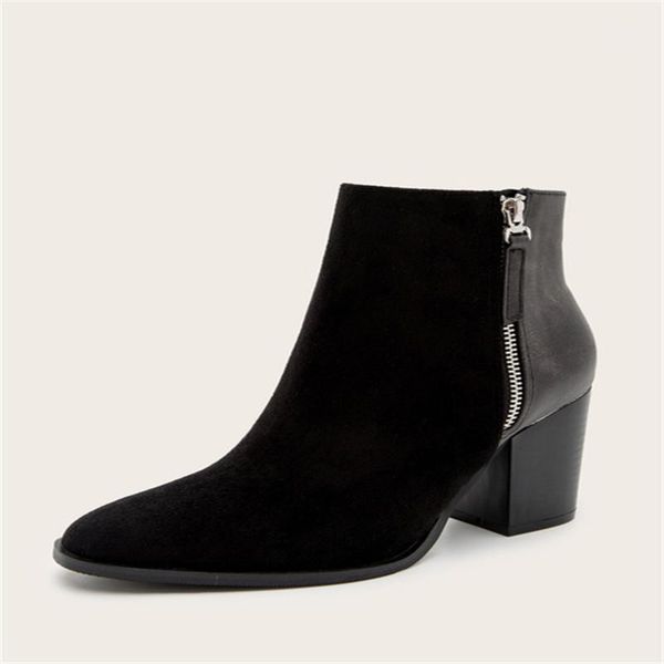 boots 2021 autumn winter fashion women suede boot side zipper high heel increase height non-slip wear-resistant ankle boot1, Black
boots 2021 autumn winter fashion women suede boot side zipper high heel increase height non-slip wear-resistant ankle boot1, Black
