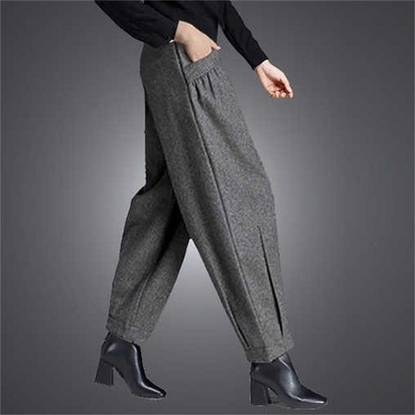 warm spring 2020 wool wide leg pants for women loose harem pants women's office trousers woman high waist pants lady lj201130, Black;white
warm spring 2020 wool wide leg pants for women loose harem pants women's office trousers woman high waist pants lady lj201130, Black;white