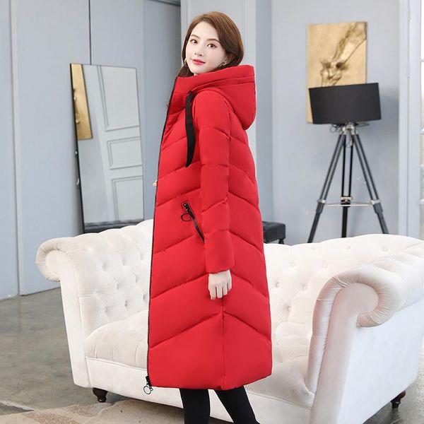 women's down & parkas 2021 winter coat hooded slim x-long jacket women plus size stand collar solid casual cotton padded thick female, Black
women's down & parkas 2021 winter coat hooded slim x-long jacket women plus size stand collar solid casual cotton padded thick female, Black