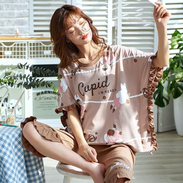 xxl pyjamas women 2020 summer new cartoon female short pants cartoon cute pajama sets loose cotton pajama1, Black;red
xxl pyjamas women 2020 summer new cartoon female short pants cartoon cute pajama sets loose cotton pajama1, Black;red