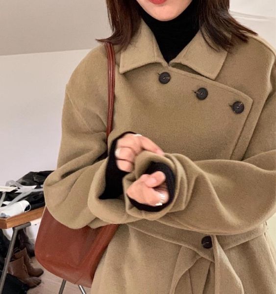 double-sided cashmere coat female fashionable wool coat of new fund of 2021 autumn winters is brief paragraph, Black
double-sided cashmere coat female fashionable wool coat of new fund of 2021 autumn winters is brief paragraph, Black
