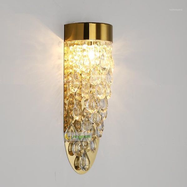 modern stainless steel wall sconce luxury crystal wall lamp for living room gold dining lamp bedside light staircase lights1
modern stainless steel wall sconce luxury crystal wall lamp for living room gold dining lamp bedside light staircase lights1