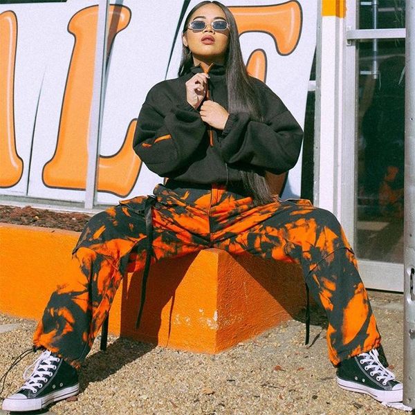 women's pants & capris womens autumn street hipster pocket drawstring tie dye straight loose overalls female casual, Black;white
women's pants & capris womens autumn street hipster pocket drawstring tie dye straight loose overalls female casual, Black;white