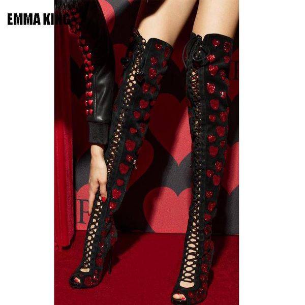 boots fashion crystal gladiator thigh high open toe autumn lace up over the knee heels shoes women 2021, Black
boots fashion crystal gladiator thigh high open toe autumn lace up over the knee heels shoes women 2021, Black
